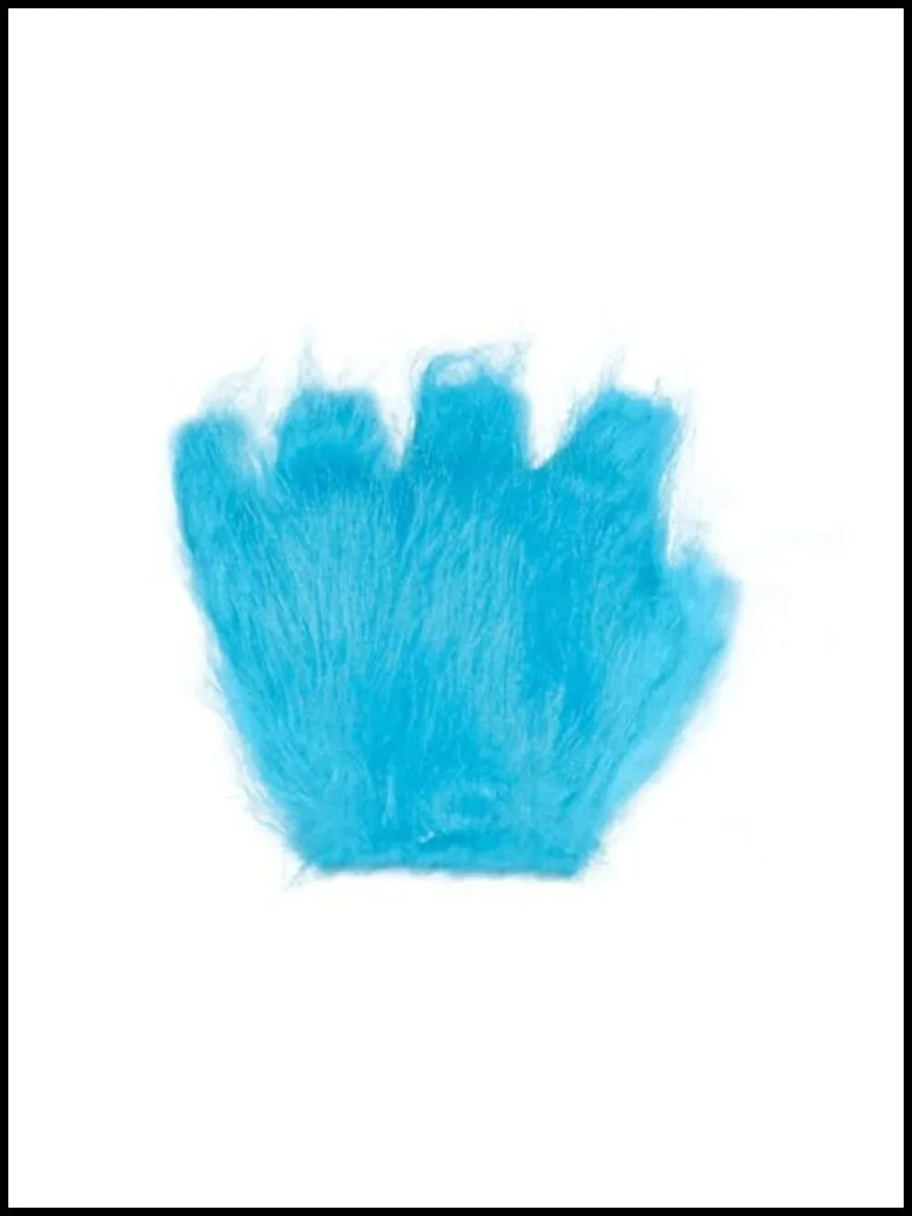 3 Pack Blue Furry Headband Plush Gloves Set Halloween Costume Accessories